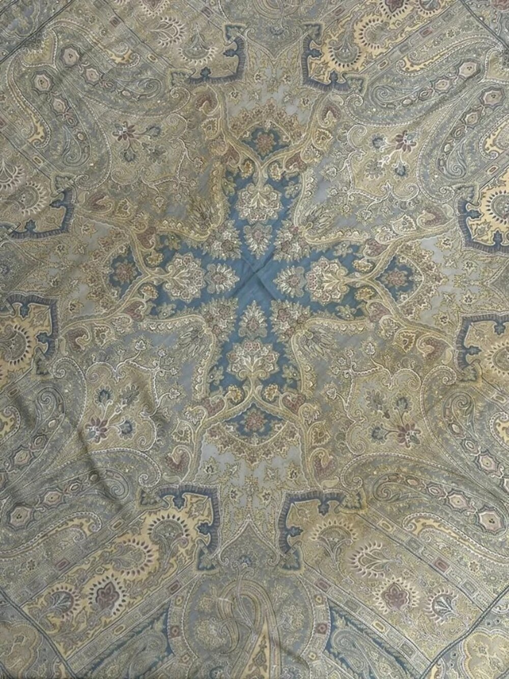 ETRO Khaki Blue Green Multi Scarf